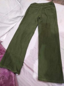 Green Wide Leg Jeans