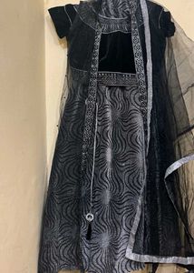 Black & Silver Indian Dress