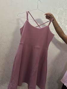 Pink Party Wear Simple Dress