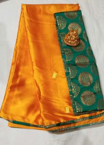 Satin Sarees With Designer Blouse🍁🍁
