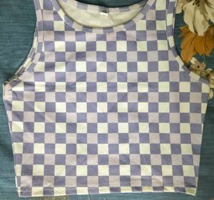 Checkered Tank Top! 🫐💜