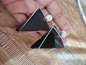 Geometric Triangle Drop Earrings
