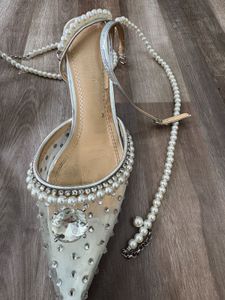 Elegant Pearl Embellished Heels