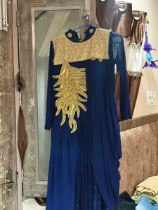 A Beautiful Navy Blue Colour Gown