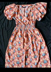 Puff Sleeve Korean Dress By Mast And Harbour