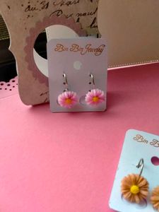 Floral Design2 Earrings Pair