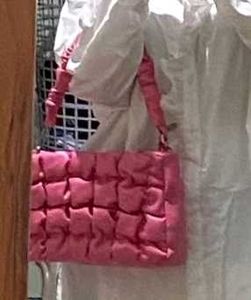 Pink Ruched Handle Bag