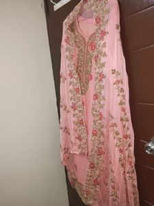Elegant Pink Embroidered Kurta Set