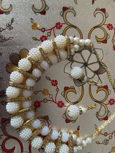 Pearl Necklace &amp; Earring Set-Garba nights