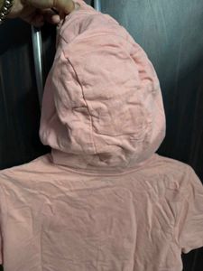 Peach Top With Attached Cap