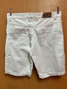 Men's Casual White Denim Shorts