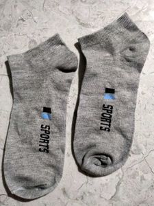 Pure Cotton Grey Colour Socks