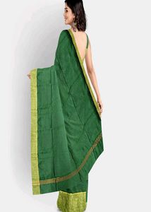 Elegant Green &amp; Gold Saree