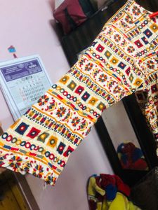 Printed Maternity Kurti with Ties