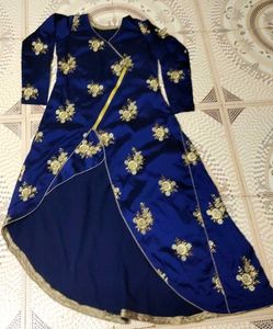 Sparkly Golden Skirt with stitched side slit dress