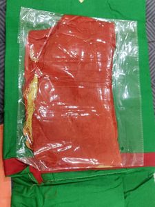 Neck Embroidery Green -Red Suit