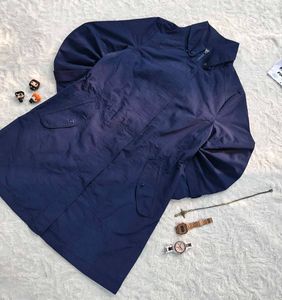 🐊 Crocodile Navy Trench Coat