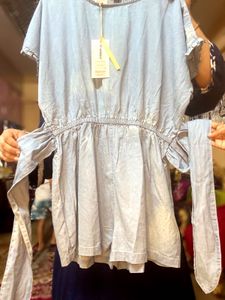 Cute Blue Denim Short Jumpsuit/Playsuit