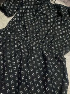 Black &amp; White Patterned Dress