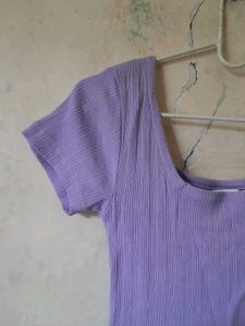 Purple Ribbed Top