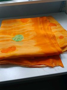 Orange Floral Saree New