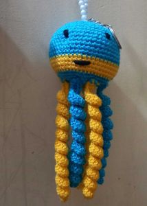 Crochet Jellyfish Keychain