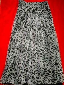 Leopard Print Charcoal Y2K Skirt