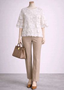 Elegant White Floral Lace Top
