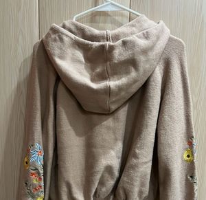 Floral Embroidered Hoodie