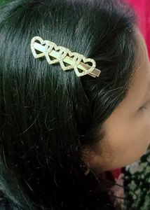 Heart Rhinestone Hair Clip