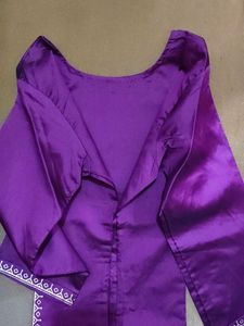 Purple Printed Kurti - Size L