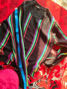 Striped Tassel Sweater