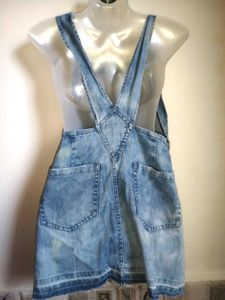 Denim Dungaree Dress Size Small