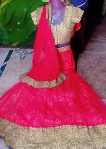 Pink & Gold Lehenga Choli