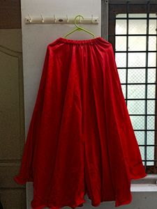 Coral Red Skirt For Festives