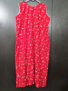 Red Printed Nighty