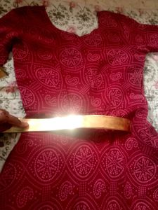 Umbrella Gown With Golden Belt