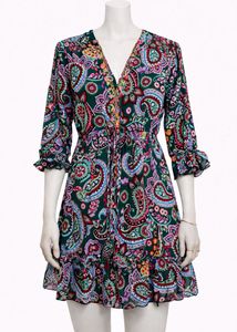 Boho Paisley Print Dress