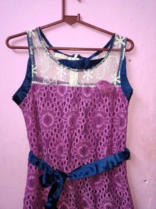 Lace Overlay Party Dress