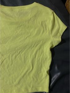 Zara Neon Yellow Crop Top