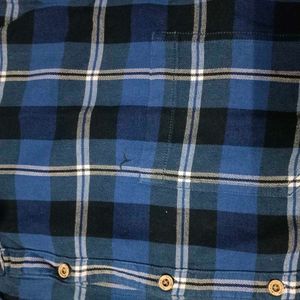 Flying Machine Blue Plaid Shirt