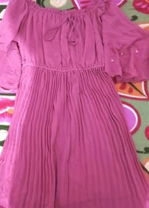 Pink Off-Shoulder Dress