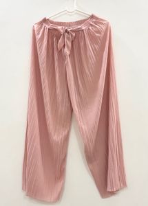 Pink Pleated Palazzo Pants
