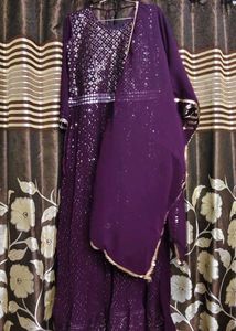Elegant Purple Kurta Set