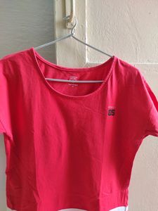 Striped Drop Shoulder Cotton Tshirt
