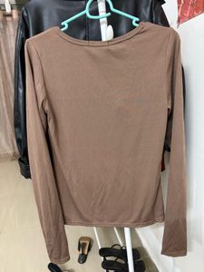 Brown Long Sleeve Top
