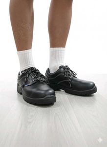 Sunday Offer Black Leather Work Shoes 7 number