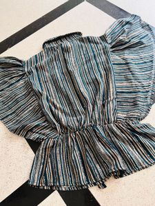 Striped Button-Down Top