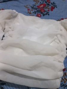 White Sheer Sleeve Top