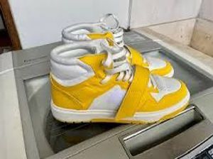 Yellow High-Top Sneakers